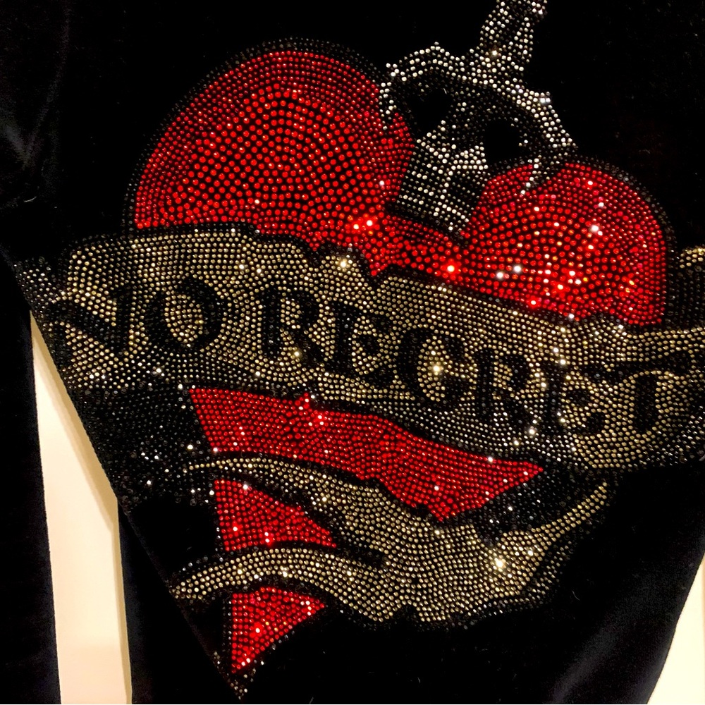 CRYSTAL embellished zip-up hoodie by Silver Dagger 🗡️